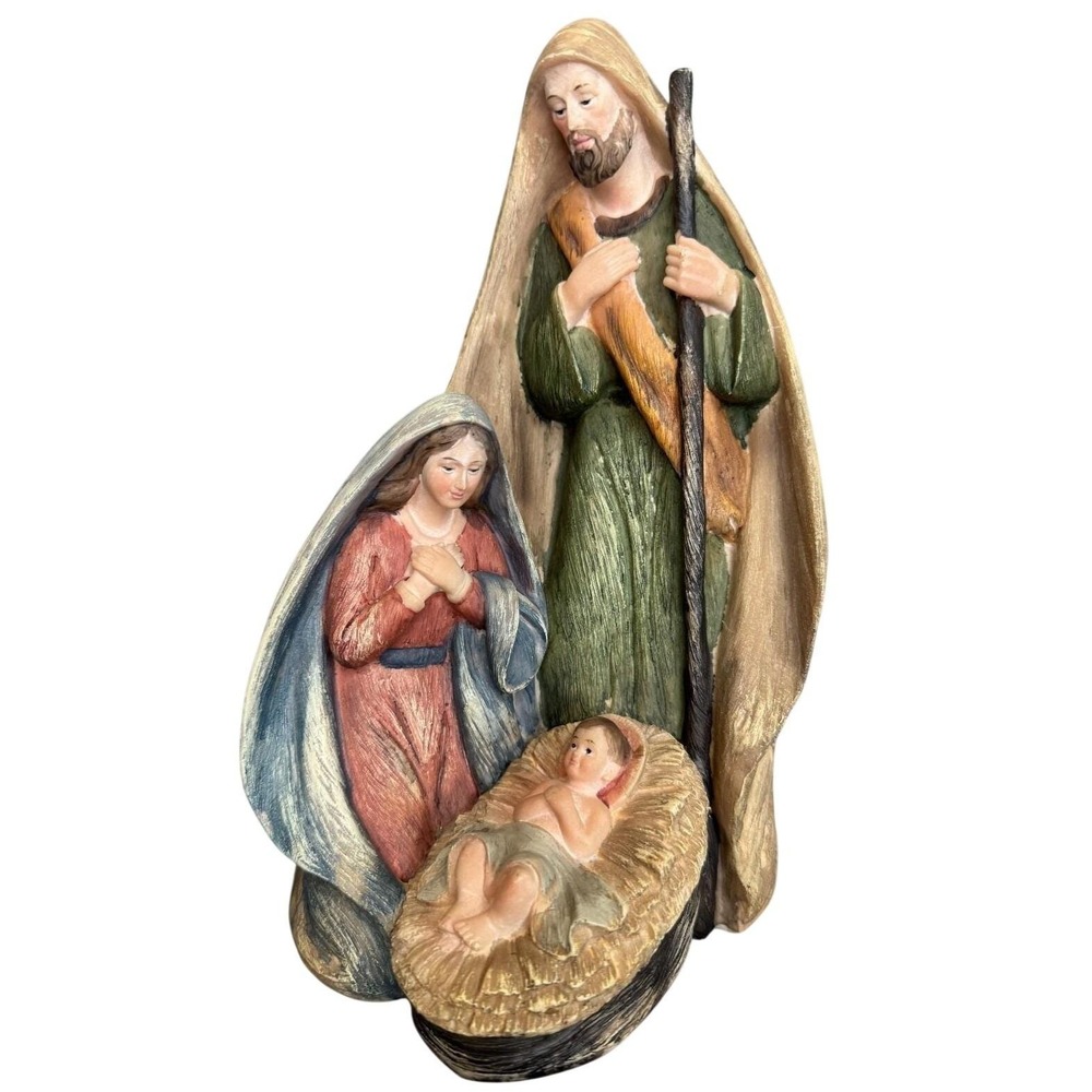 TII Collections X1294 Resin Holy Family Nativity Figurine Mary Joseph Baby Jesus